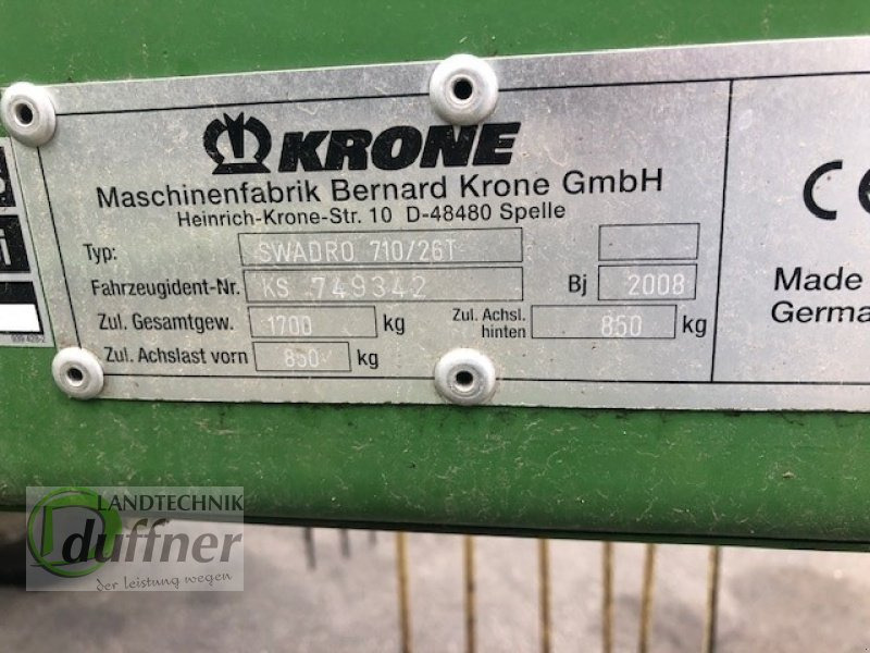 Krone Swadro 710/26 T - Hooischudder: afbeelding 5 Krone Swadro 710/26 T - Hooischudder: afbeelding 5