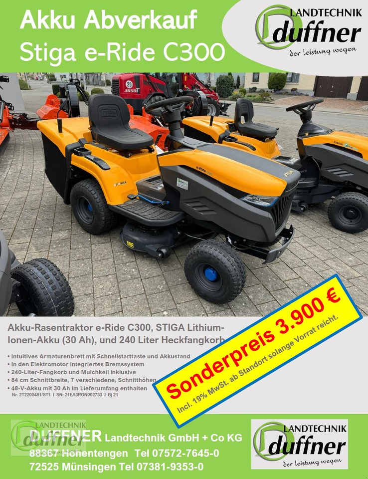 Stiga Stiga e-Ride C300 - Gazonmaaier: afbeelding 1 Stiga Stiga e-Ride C300 - Gazonmaaier: afbeelding 1