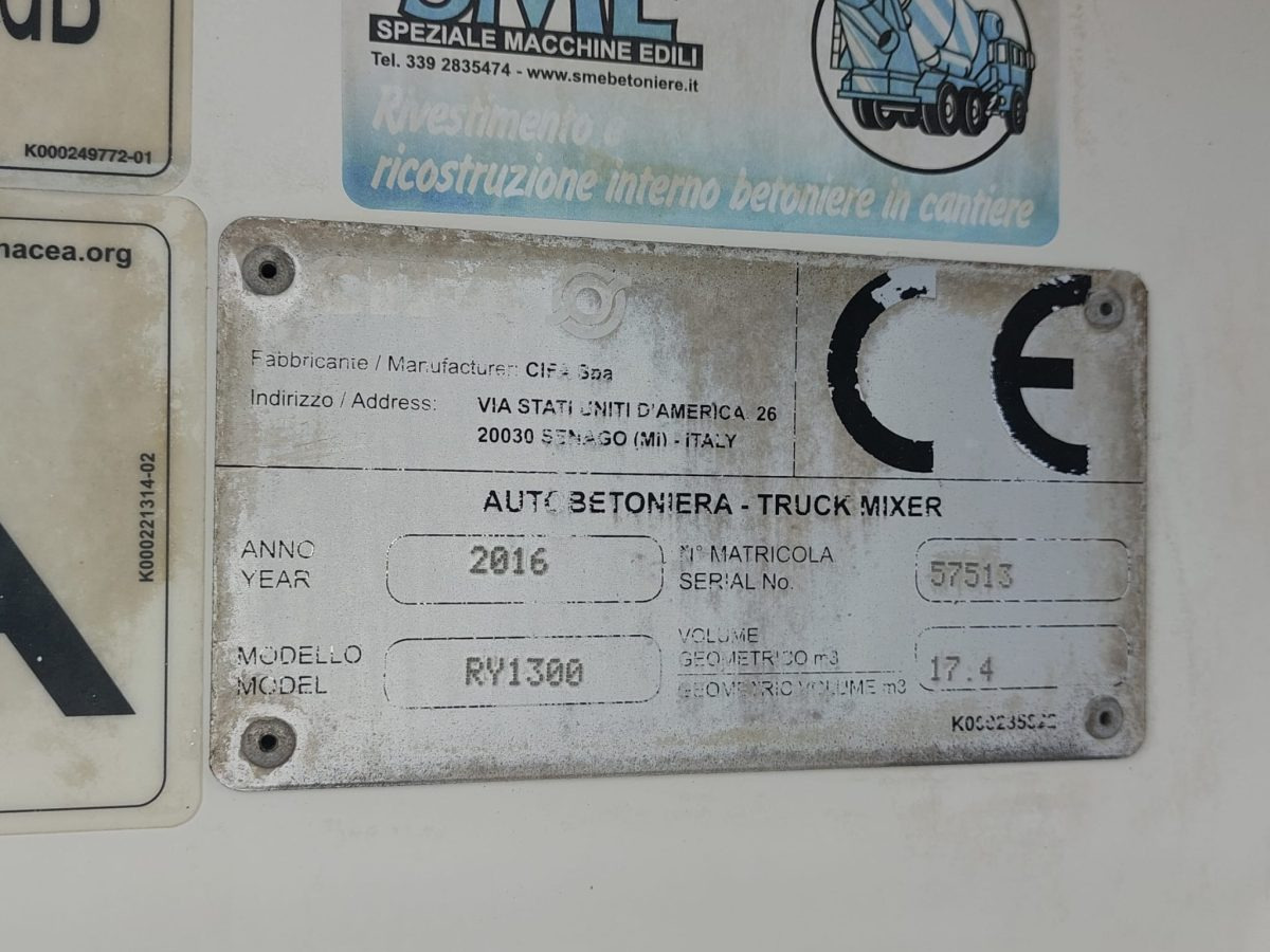 Betonmixer MAN TGS 41.480 CIFA RY1300: afbeelding 9