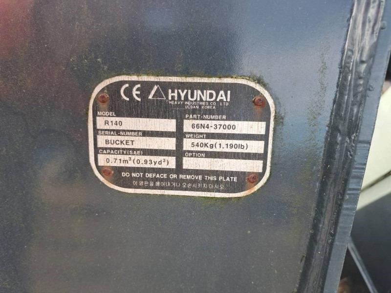 Hyundai Exacavator Digging Bucket 140, 6N4-37000 - Bak voor Bouwmachine: afbeelding 3 Hyundai Exacavator Digging Bucket 140, 6N4-37000 - Bak voor Bouwmachine: afbeelding 3