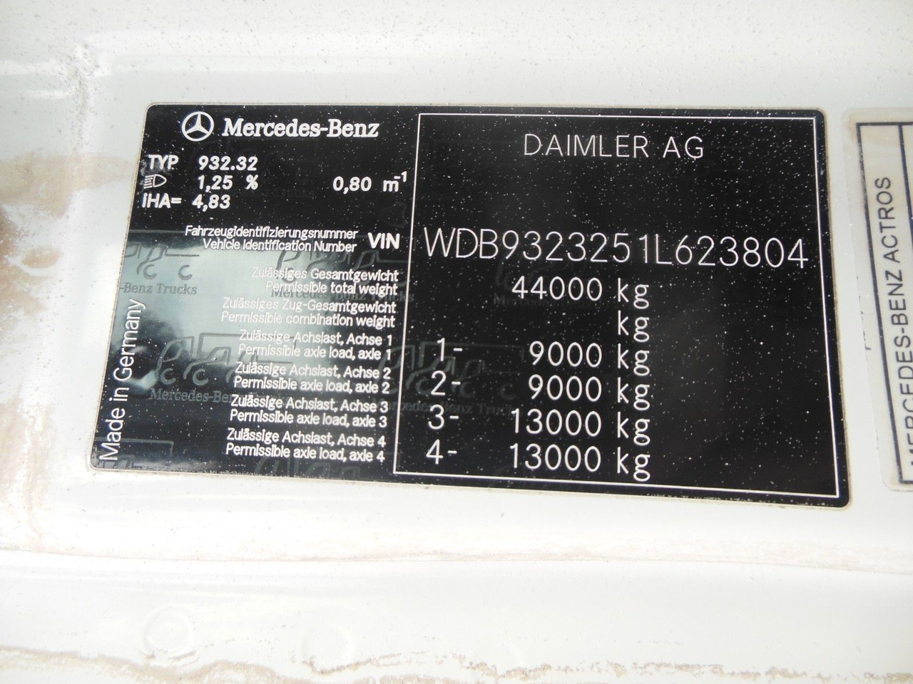 Kipper vrachtwagen Mercedes-Benz ACTROS 4144, 8X6, 3 PEDALE, MEILLER, BODRMATIC: afbeelding 29
