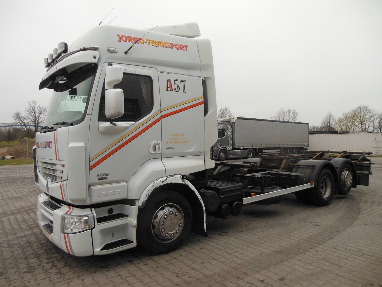 Renault PREMIUM DXI 450.25, 6X2, BDF, MANUELL!!! - Containertransporter/ Wissellaadbak vrachtwagen: afbeelding 1 Renault PREMIUM DXI 450.25, 6X2, BDF, MANUELL!!! - Containertransporter/ Wissellaadbak vrachtwagen: afbeelding 1