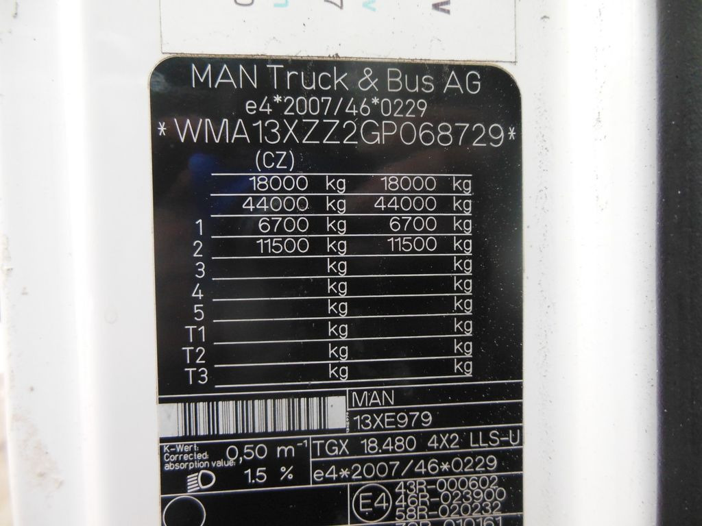 Trekker MAN TGX 18.480 LLS-U, LOWDECK + KRONE MEGA MAN TGX 18.480 LLS-U, LOWDECK: afbeelding 24 Trekker MAN TGX 18.480 LLS-U, LOWDECK + KRONE MEGA MAN TGX 18.480 LLS-U, LOWDECK: afbeelding 24