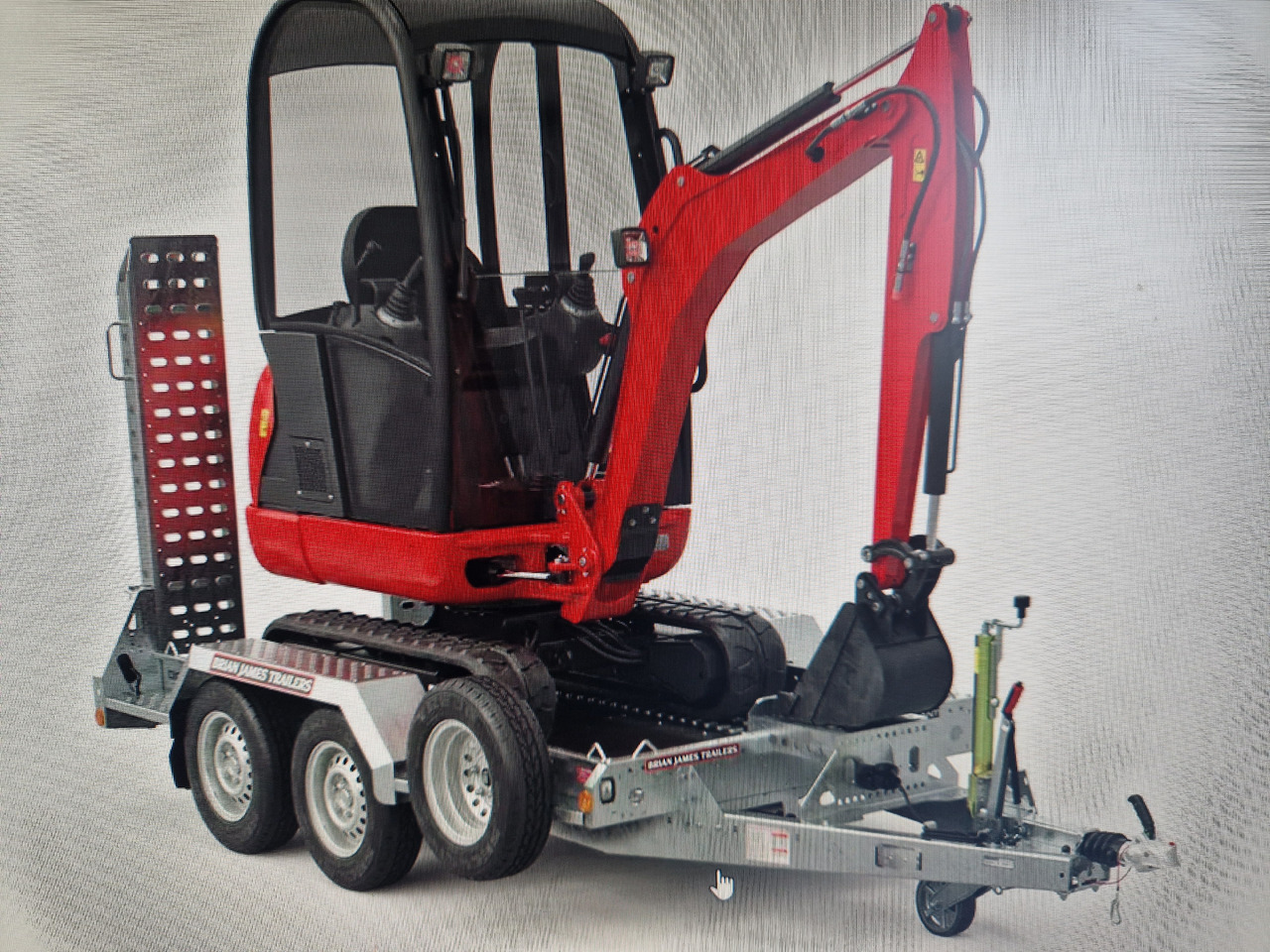 Brian James Digger Plant 543-2813-35 280x130cm Auffahrrampen klappbar Reserverad 3500kg - Machinetransporter: afbeelding 2 Brian James Digger Plant 543-2813-35 280x130cm Auffahrrampen klappbar Reserverad 3500kg - Machinetransporter: afbeelding 2