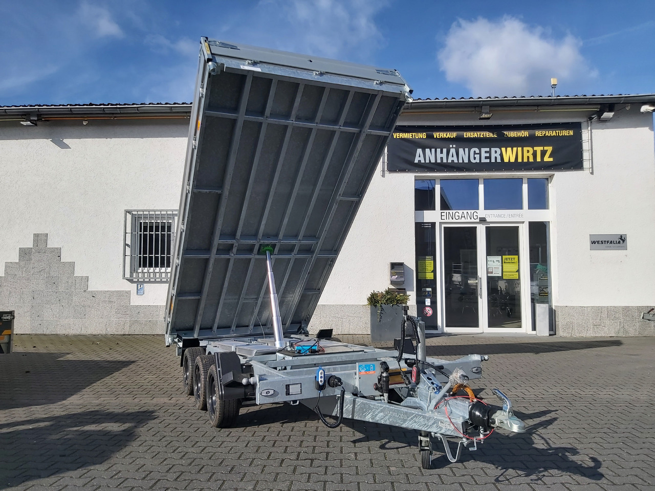 Hapert COBALT HM-3 405x200x30cm Ferro Elektro + NHP Rampen Heckstützen Tridem 3500kg Abverkauf - Kipper aanhangwagen: afbeelding 5 Hapert COBALT HM-3 405x200x30cm Ferro Elektro + NHP Rampen Heckstützen Tridem 3500kg Abverkauf - Kipper aanhangwagen: afbeelding 5