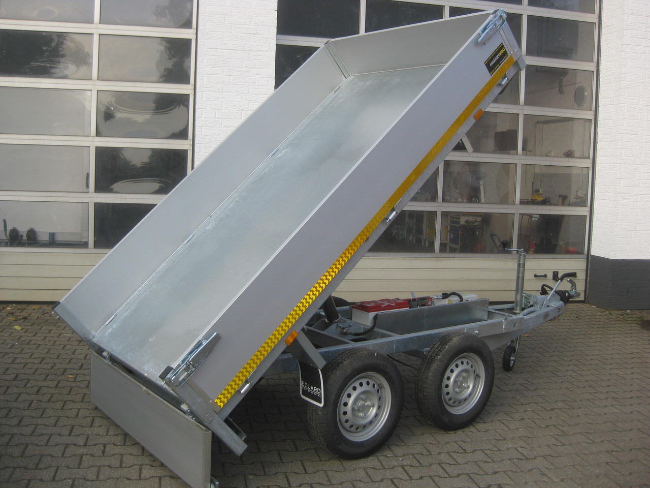 Kipper aanhangwagen Heck Kipper 260x150x30cm Lfh: 72cm Elektrisch & NHP Funk (S) 2000kg: afbeelding 11