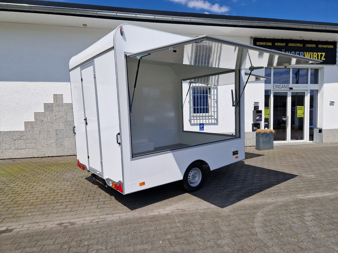 Verkaufsanhänger VK 300 220 aero retro 300x220x230cm 2 Verkaufsklappen rechts & vorn Hecktür 1300kg - Verkoopwagen: afbeelding 3 Verkaufsanhänger VK 300 220 aero retro 300x220x230cm 2 Verkaufsklappen rechts & vorn Hecktür 1300kg - Verkoopwagen: afbeelding 3