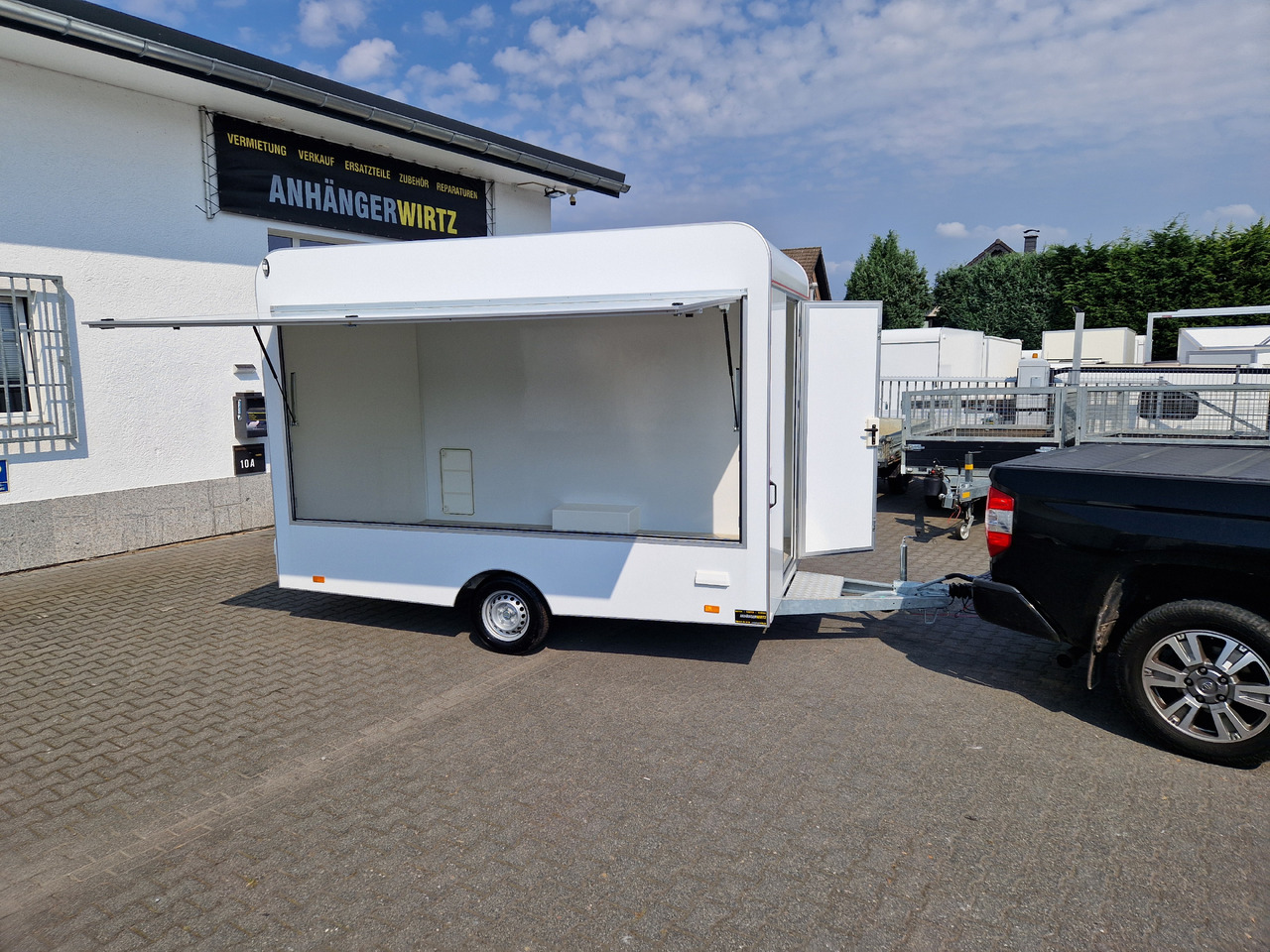 Verkoopwagen Verkaufsanhänger VK 360 200 aero retro 360cm 1 Verkaufsklappe 1300kg Winter AKTION: afbeelding 7