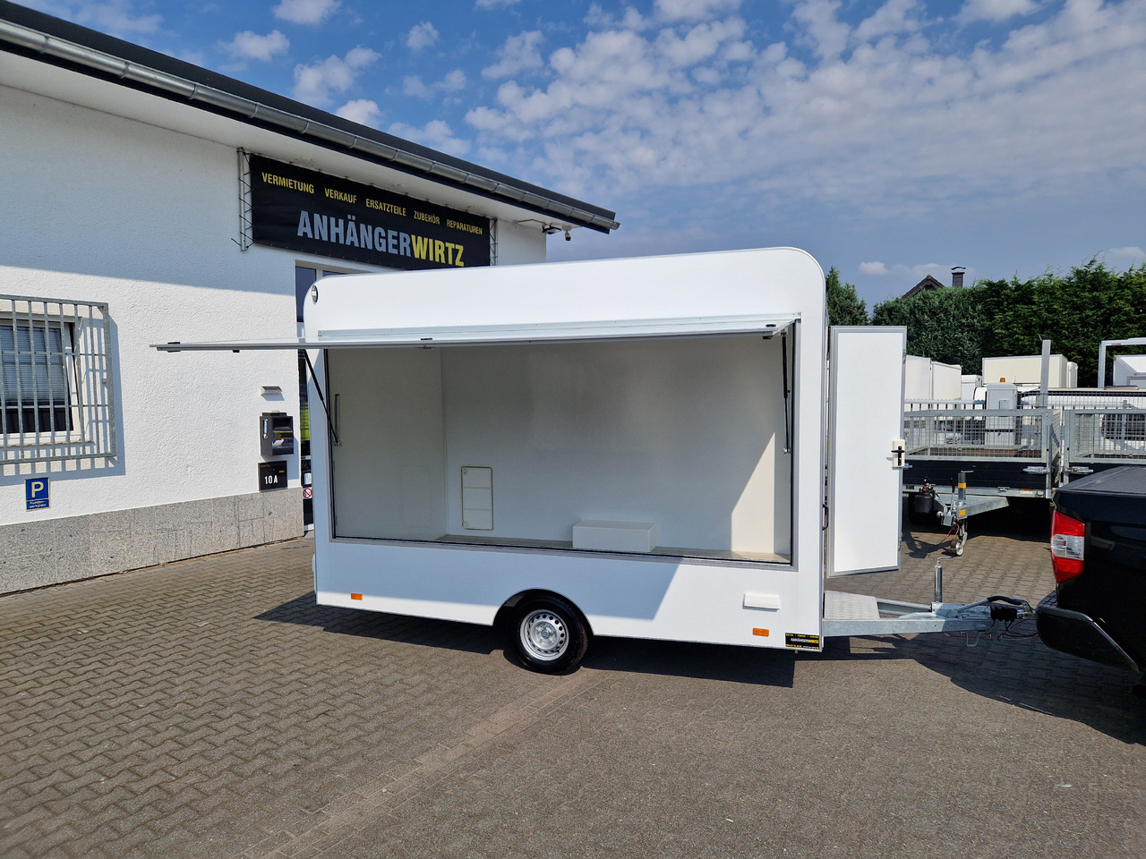 Verkoopwagen Verkaufsanhänger VK 360 200 aero retro 360cm 1 Verkaufsklappe 1300kg Winter AKTION: afbeelding 6