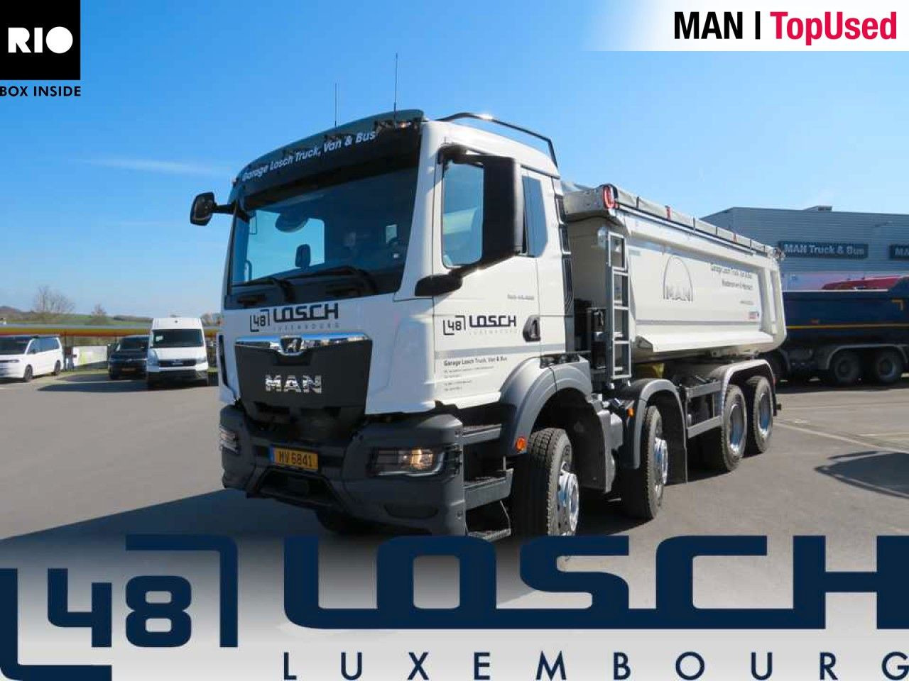 MAN TGS 41.480 8x4 BB CH Schmitz Muldenkipper Klima - Portaalarmsysteem vrachtwagen: afbeelding 1 MAN TGS 41.480 8x4 BB CH Schmitz Muldenkipper Klima - Portaalarmsysteem vrachtwagen: afbeelding 1