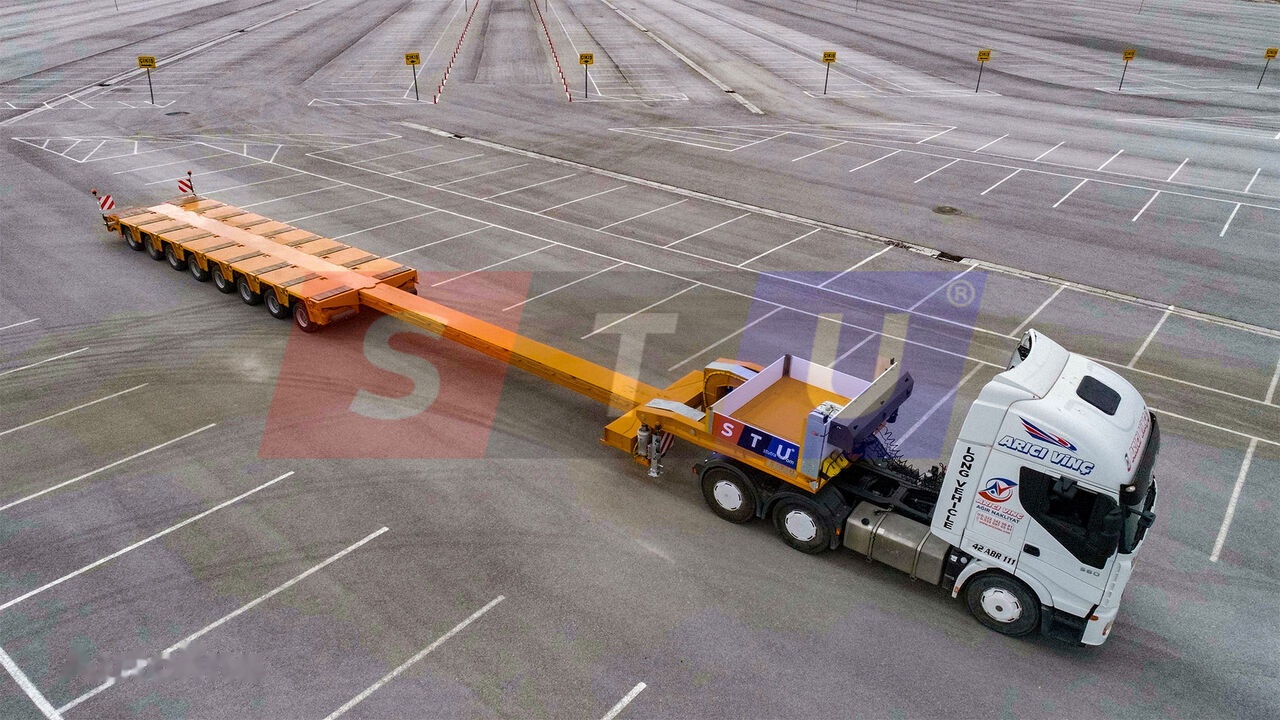 STU 8 AXLE LOWBED- HYDRAULIC STEERING AXLES / 8 ESSİEUX SURBAISSES-E - Dieplader oplegger: afbeelding 3 STU 8 AXLE LOWBED- HYDRAULIC STEERING AXLES / 8 ESSİEUX SURBAISSES-E - Dieplader oplegger: afbeelding 3