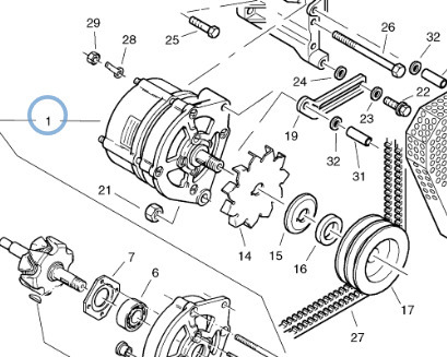 Alternator 20776758 for Volvo L40, L40B, L45, L45B - Dynamo voor Wiellader: afbeelding 2 Alternator 20776758 for Volvo L40, L40B, L45, L45B - Dynamo voor Wiellader: afbeelding 2