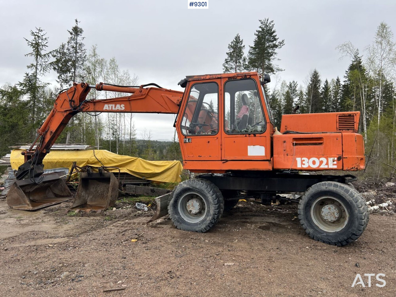 Mobiele graafmachine Atlas 1302 E Wheeled excavator with attachments (VIDEO): afbeelding 11