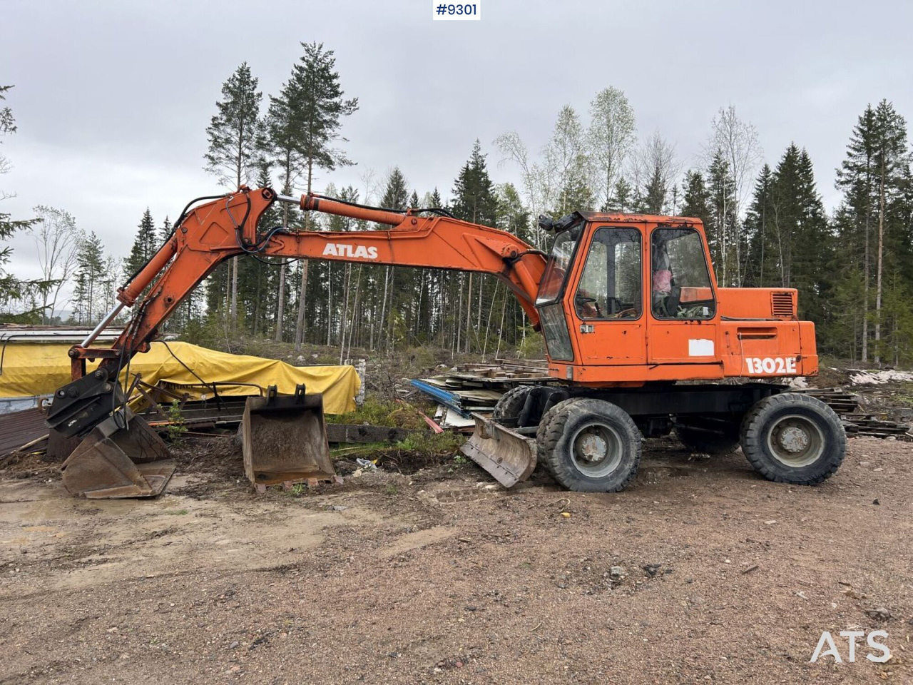 Mobiele graafmachine Atlas 1302 E Wheeled excavator with attachments (VIDEO): afbeelding 12