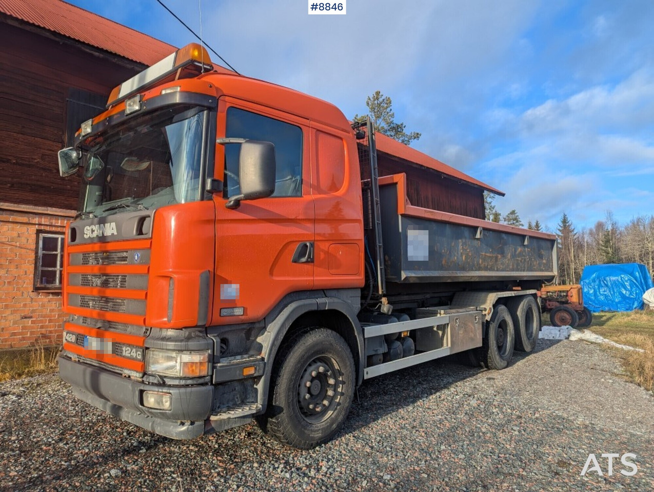 Hook Truck Scania R124BG 6x2 with gravel flatbed (SEE VIDEO) - Haakarmsysteem vrachtwagen: afbeelding 1 Hook Truck Scania R124BG 6x2 with gravel flatbed (SEE VIDEO) - Haakarmsysteem vrachtwagen: afbeelding 1