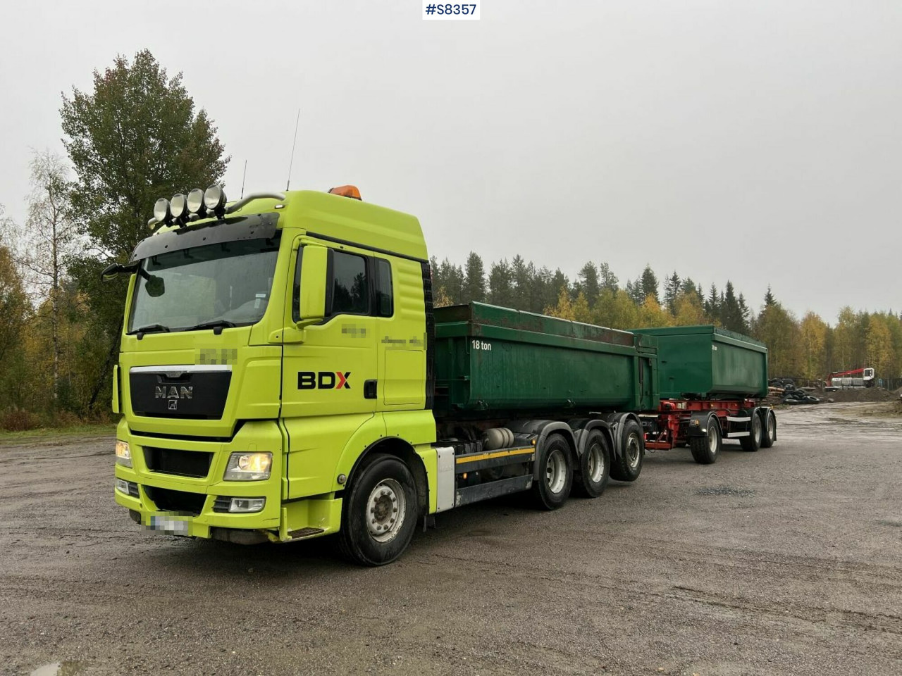MAN TGF 35.540 med RKP 3-9.0 Vagn Gravel (Cassette) SEE VIDEO - Kipper vrachtwagen: afbeelding 1 MAN TGF 35.540 med RKP 3-9.0 Vagn Gravel (Cassette) SEE VIDEO - Kipper vrachtwagen: afbeelding 1