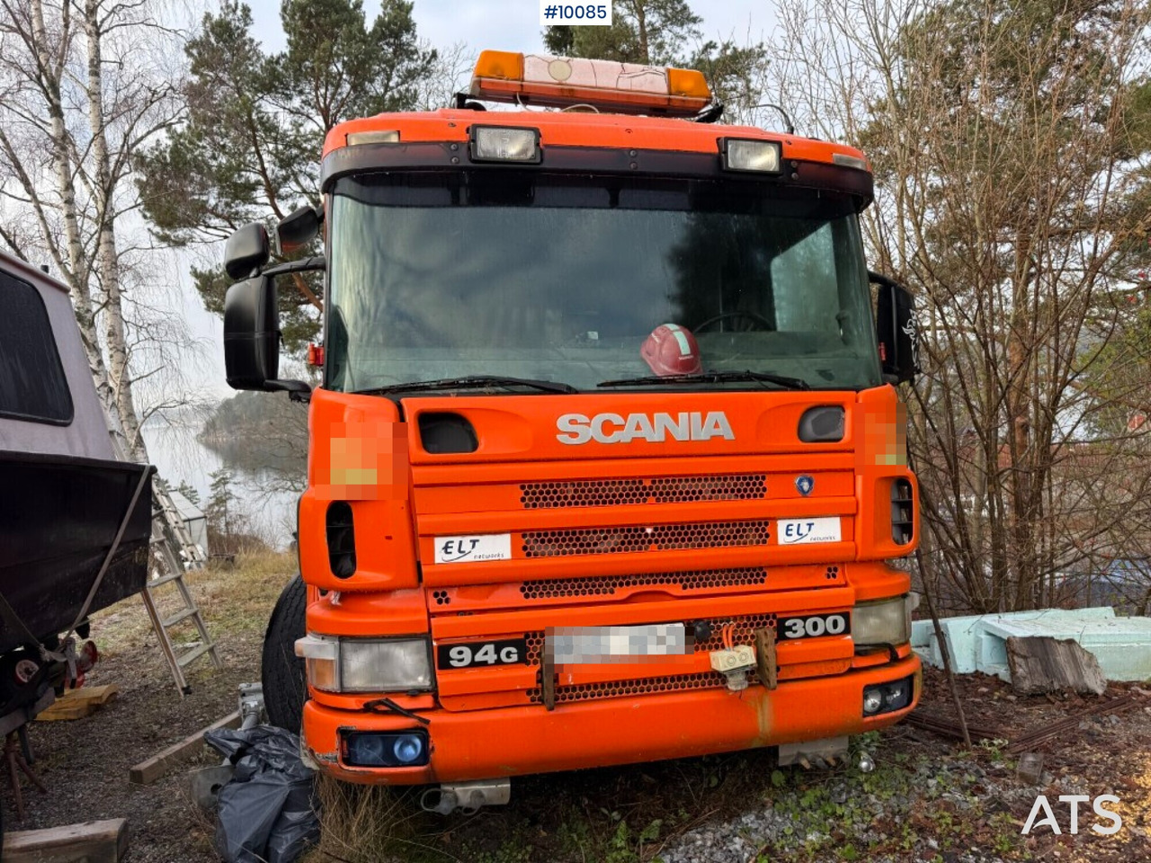 Scania P94G 300 Crane truck with flatbed Rep. object - Haakarmsysteem vrachtwagen, Kraanwagen: afbeelding 2 Scania P94G 300 Crane truck with flatbed Rep. object - Haakarmsysteem vrachtwagen, Kraanwagen: afbeelding 2