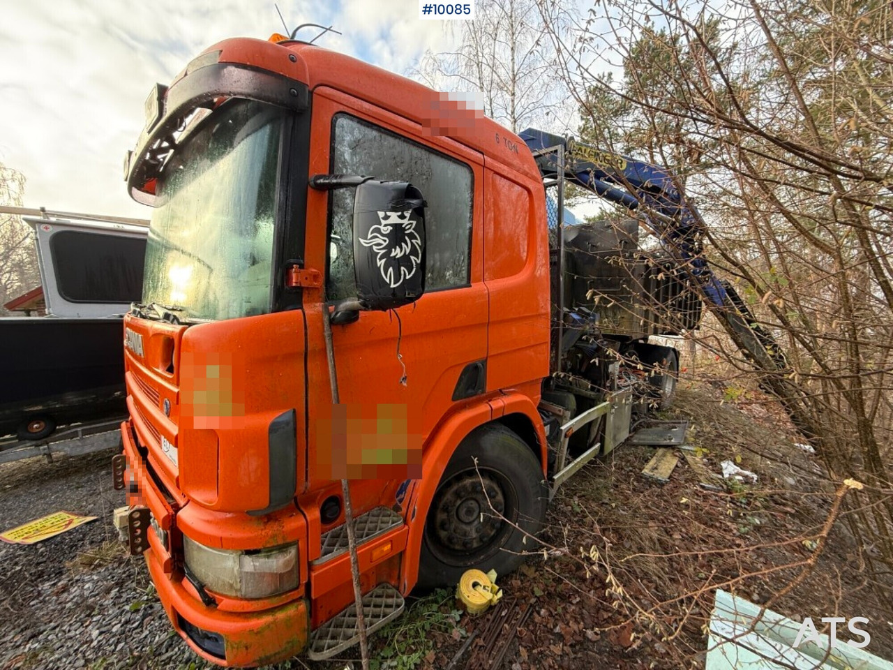 Scania P94G 300 Crane truck with flatbed Rep. object - Haakarmsysteem vrachtwagen, Kraanwagen: afbeelding 4 Scania P94G 300 Crane truck with flatbed Rep. object - Haakarmsysteem vrachtwagen, Kraanwagen: afbeelding 4