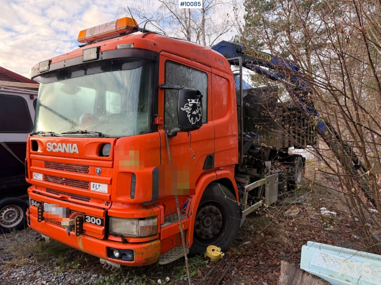 Scania P94G 300 Crane truck with flatbed Rep. object - Haakarmsysteem vrachtwagen, Kraanwagen: afbeelding 3 Scania P94G 300 Crane truck with flatbed Rep. object - Haakarmsysteem vrachtwagen, Kraanwagen: afbeelding 3