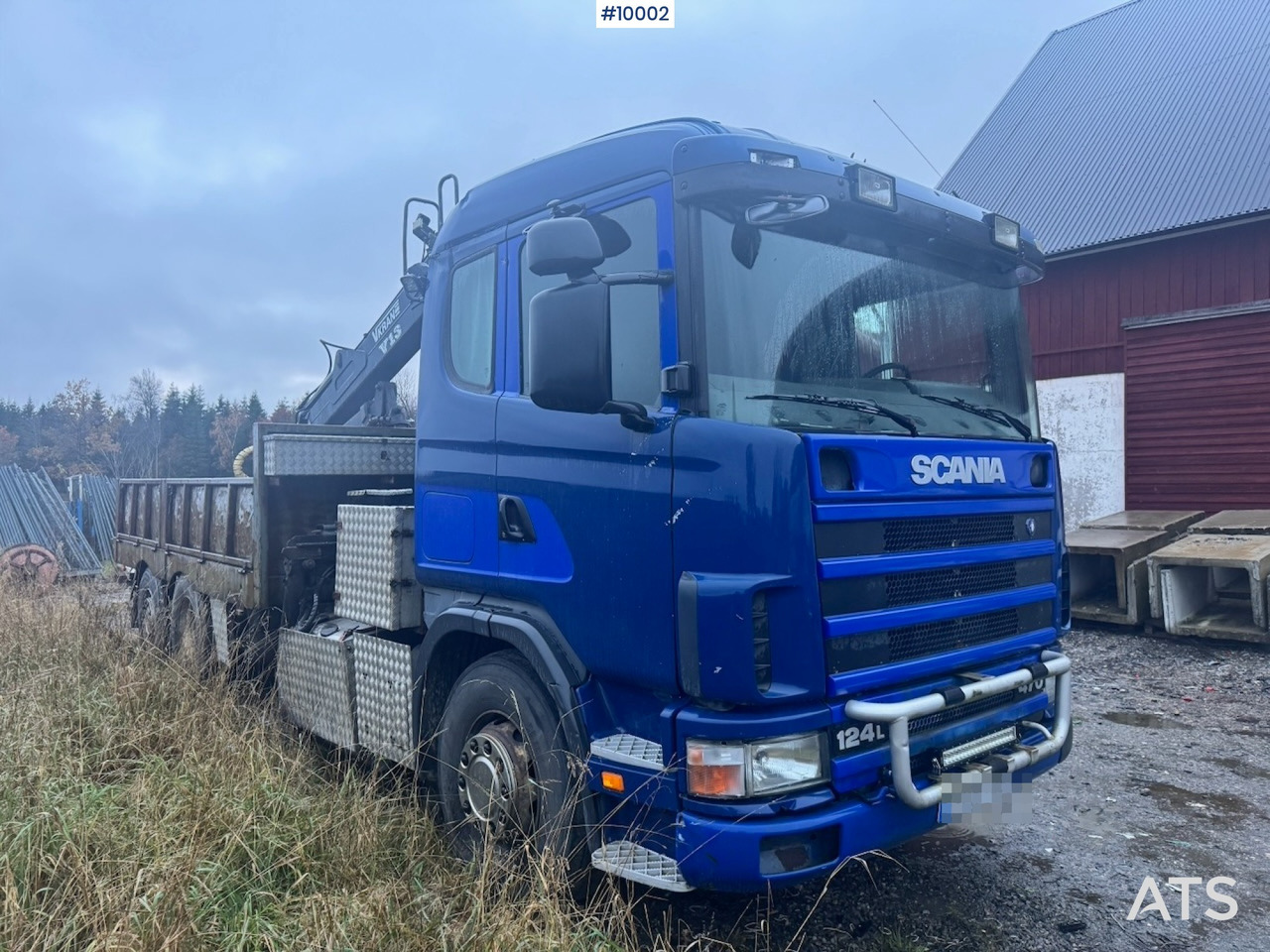 Scania R124 6x2 Flatbed truck with timber crane - Vrachtwagen met open laadbak, Kraanwagen: afbeelding 2 Scania R124 6x2 Flatbed truck with timber crane - Vrachtwagen met open laadbak, Kraanwagen: afbeelding 2