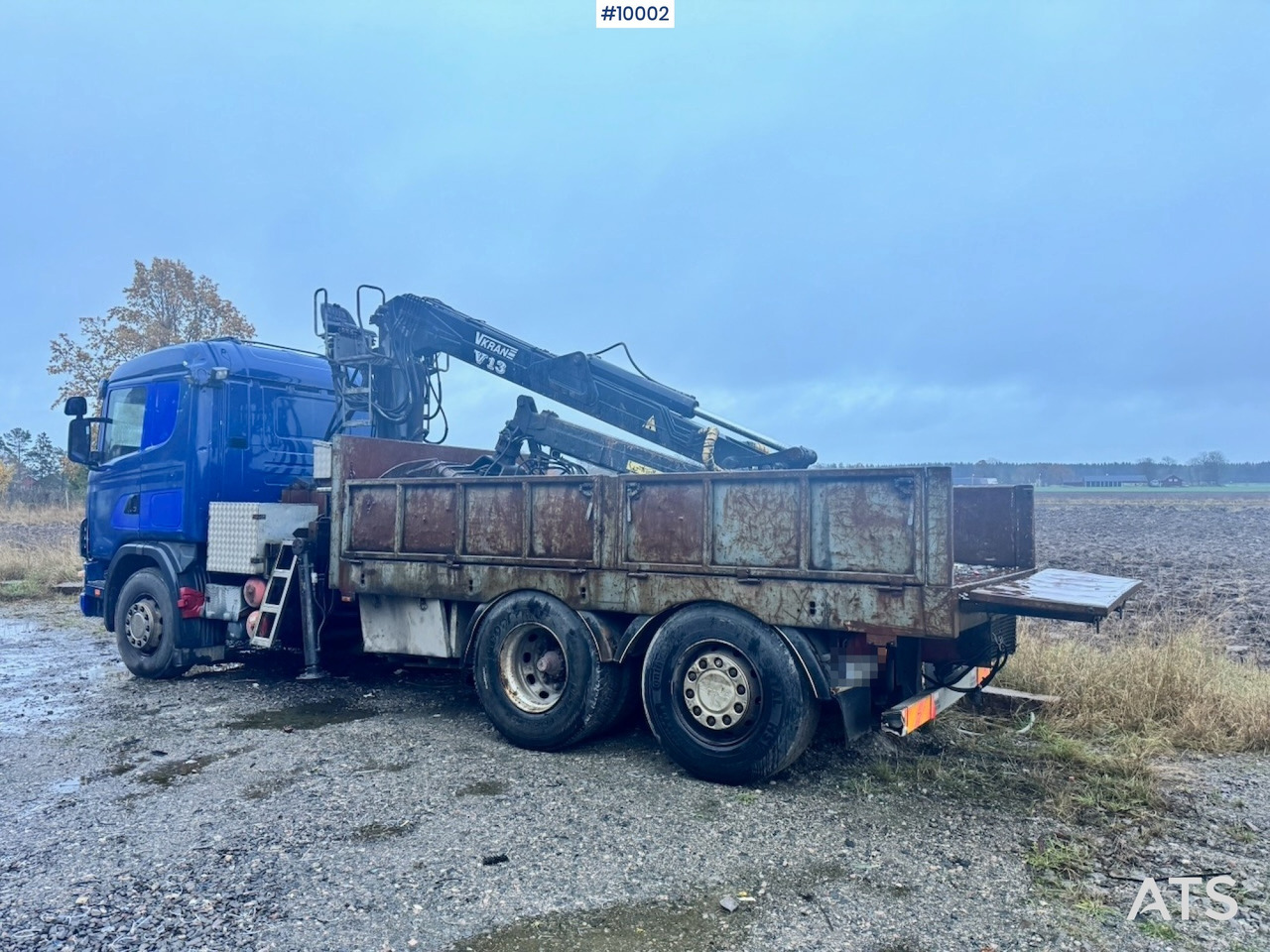 Scania R124 6x2 Flatbed truck with timber crane - Vrachtwagen met open laadbak, Kraanwagen: afbeelding 3 Scania R124 6x2 Flatbed truck with timber crane - Vrachtwagen met open laadbak, Kraanwagen: afbeelding 3