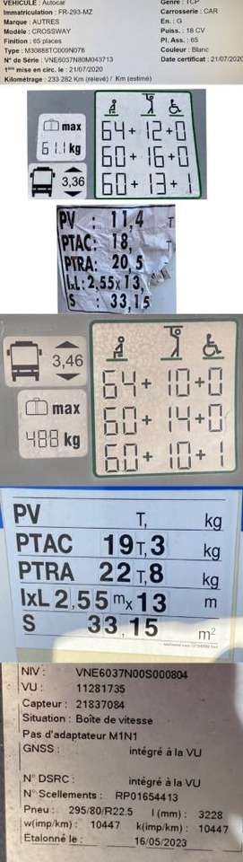 Streekbus Iveco Lot de 2 CROSSWAY E6-TECTOR-320: afbeelding 6 Streekbus Iveco Lot de 2 CROSSWAY E6-TECTOR-320: afbeelding 6