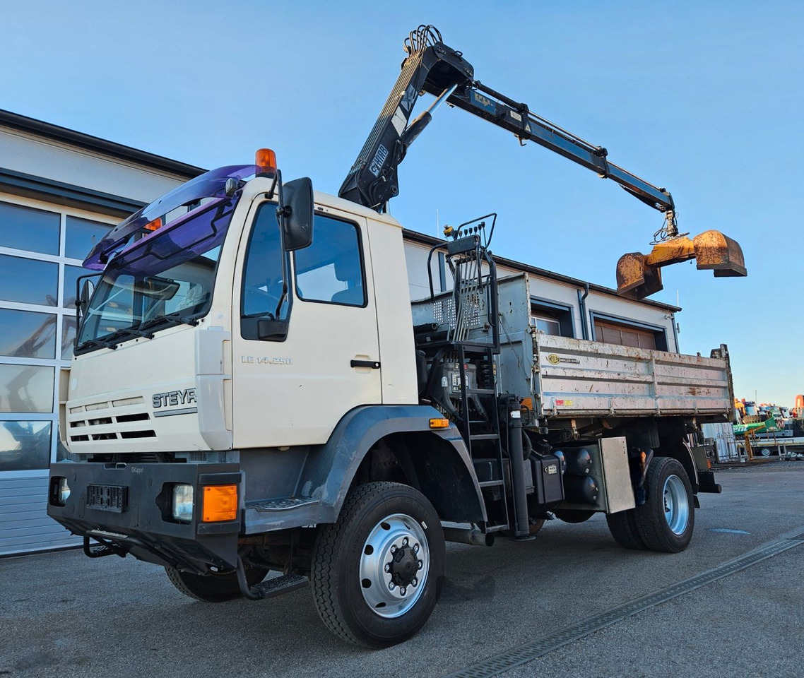 MAN LE 14.250 4x4 HIAB 077BS-2 Kran Greifer - Kipper vrachtwagen, Kraanwagen: afbeelding 1 MAN LE 14.250 4x4 HIAB 077BS-2 Kran Greifer - Kipper vrachtwagen, Kraanwagen: afbeelding 1