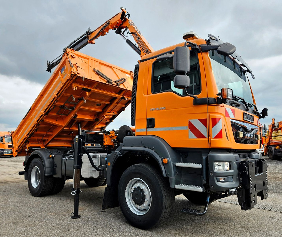MAN TGM 18.290 4x4 Atlas 75.2 Kran Funk Euro6 - Kipper vrachtwagen, Kraanwagen: afbeelding 1 MAN TGM 18.290 4x4 Atlas 75.2 Kran Funk Euro6 - Kipper vrachtwagen, Kraanwagen: afbeelding 1