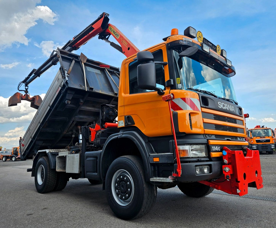 Scania P114 CB 380 4x4 Palfinger PK12502 Kran Funk - Kipper vrachtwagen, Kraanwagen: afbeelding 3 Scania P114 CB 380 4x4 Palfinger PK12502 Kran Funk - Kipper vrachtwagen, Kraanwagen: afbeelding 3