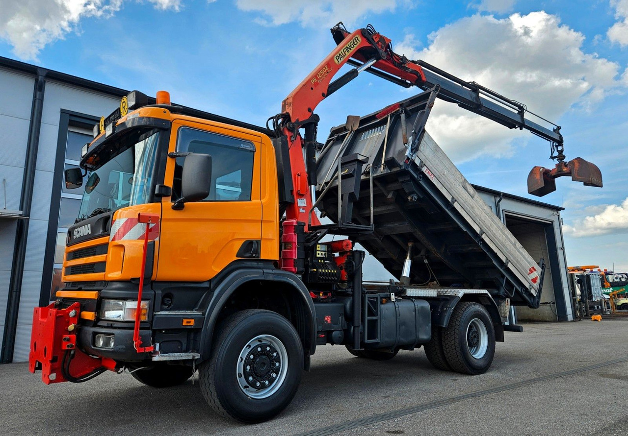 Scania P114 CB 380 4x4 Palfinger PK12502 Kran Funk - Kipper vrachtwagen, Kraanwagen: afbeelding 4 Scania P114 CB 380 4x4 Palfinger PK12502 Kran Funk - Kipper vrachtwagen, Kraanwagen: afbeelding 4