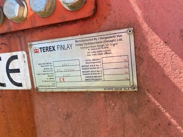 Terex Finlay 694T - Zeefinstallatie: afbeelding 4 Terex Finlay 694T - Zeefinstallatie: afbeelding 4