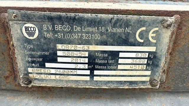 Volvo Graaf bak L60 L70 L90 L110 - Voorladerbak: afbeelding 3 Volvo Graaf bak L60 L70 L90 L110 - Voorladerbak: afbeelding 3