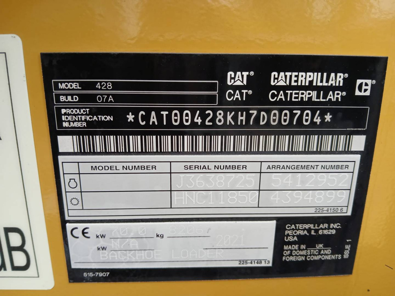 CAT 428-07 - Graaflaadmachine: afbeelding 5 CAT 428-07 - Graaflaadmachine: afbeelding 5