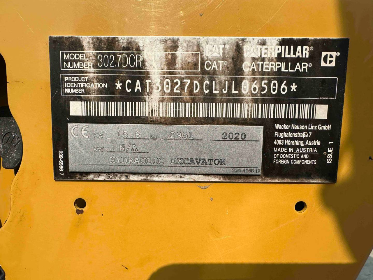 Rupsgraafmachine CAT 302.7DCR: afbeelding 6