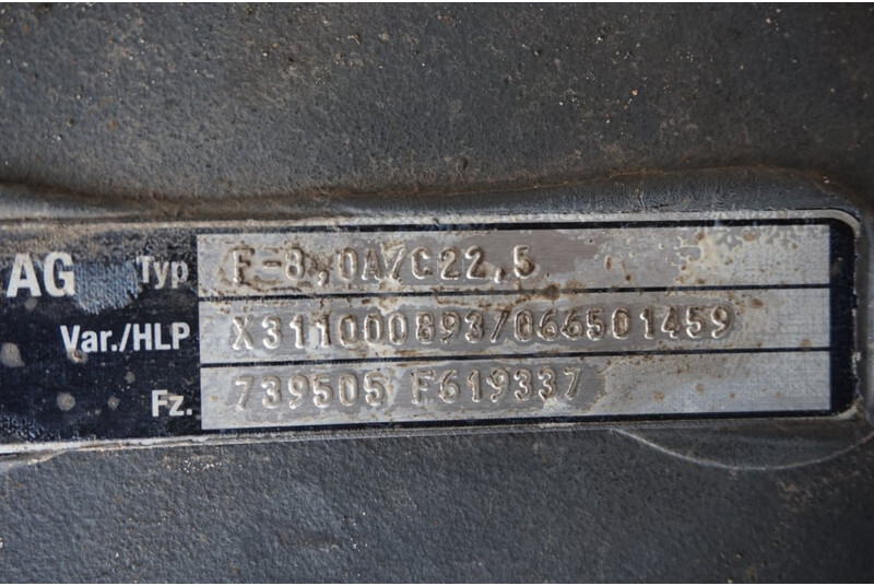 Mercedes-Benz F-8A/C22.5 - Vooras voor Vrachtwagen: afbeelding 2 Mercedes-Benz F-8A/C22.5 - Vooras voor Vrachtwagen: afbeelding 2
