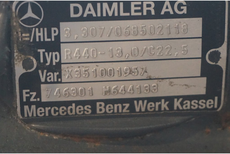 Mercedes-Benz R440-13A/C22.5 43/13 I=3.307 - Achterass voor Vrachtwagen: afbeelding 4 Mercedes-Benz R440-13A/C22.5 43/13 I=3.307 - Achterass voor Vrachtwagen: afbeelding 4