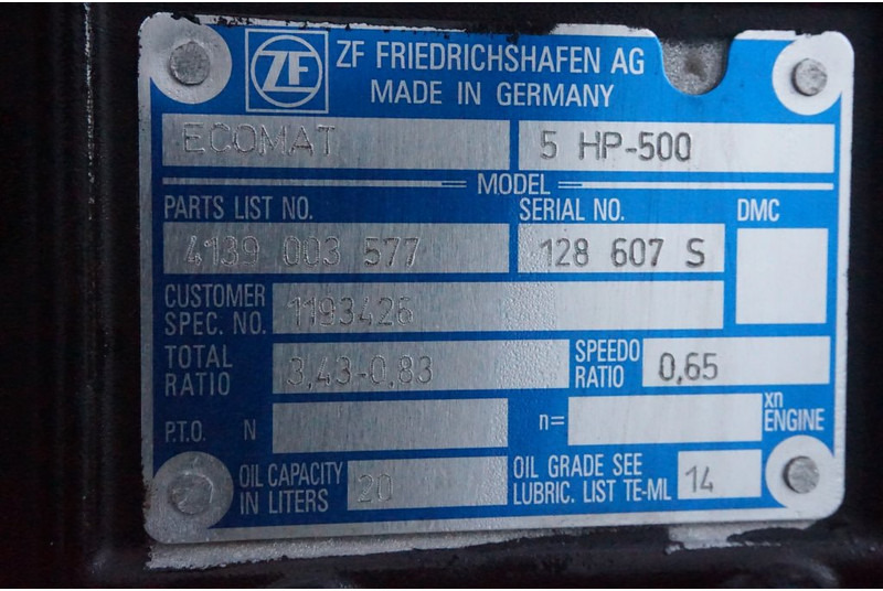ZF 5 HP-500 - Versnellingsbak voor Vrachtwagen: afbeelding 5 ZF 5 HP-500 - Versnellingsbak voor Vrachtwagen: afbeelding 5