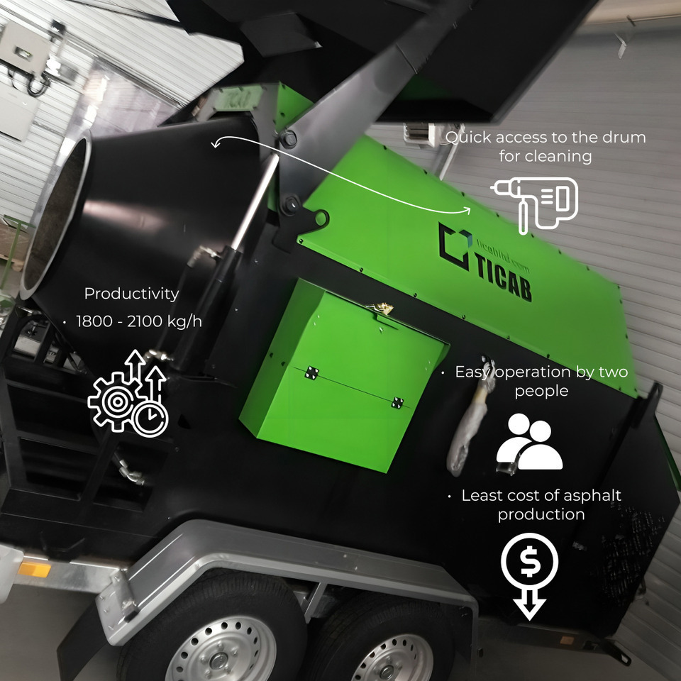 TICAB New Mini-asphalt plant, Asphalt Recycler, Manufacturer, 2.0 t per hour - Asfaltcentrale: afbeelding 4 TICAB New Mini-asphalt plant, Asphalt Recycler, Manufacturer, 2.0 t per hour - Asfaltcentrale: afbeelding 4