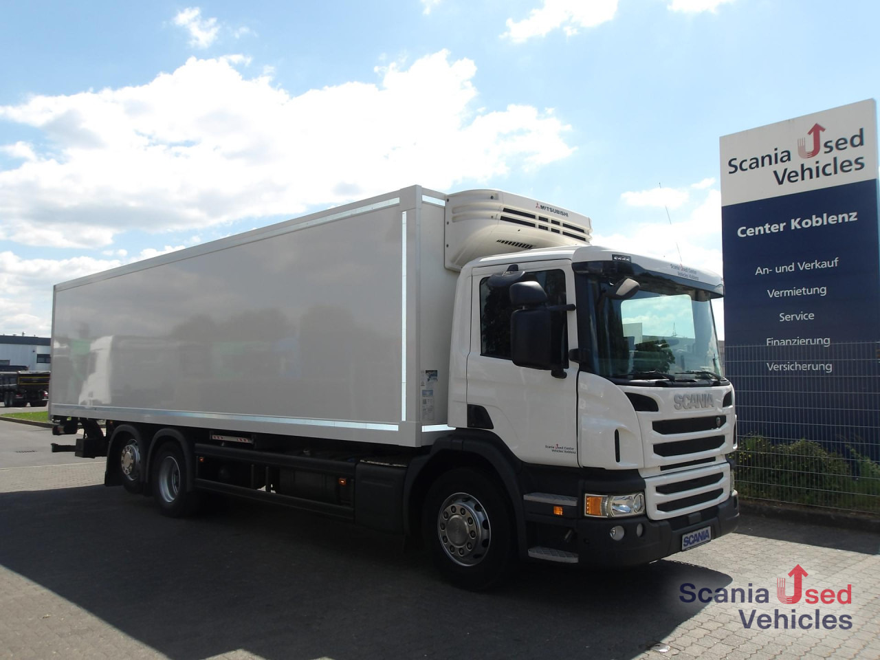 SCANIA P280 - 6x2*4 - KÜHLKOFFER 9m - MITSUBISHI - Koelwagen vrachtwagen: afbeelding 1 SCANIA P280 - 6x2*4 - KÜHLKOFFER 9m - MITSUBISHI - Koelwagen vrachtwagen: afbeelding 1