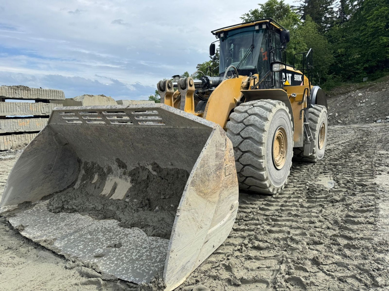 CAT 980K Block Handler,Bucket + forks,Schaufel+Gabel - Wiellader: afbeelding 1 CAT 980K Block Handler,Bucket + forks,Schaufel+Gabel - Wiellader: afbeelding 1