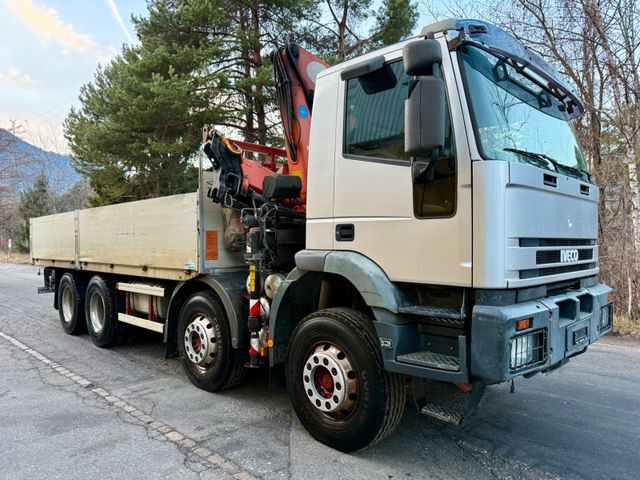 Iveco 340E38H Cursor 13 8x4, E3, PM 14023 Kran - Kraanwagen, Vrachtwagen met open laadbak: afbeelding 1 Iveco 340E38H Cursor 13 8x4, E3, PM 14023 Kran - Kraanwagen, Vrachtwagen met open laadbak: afbeelding 1