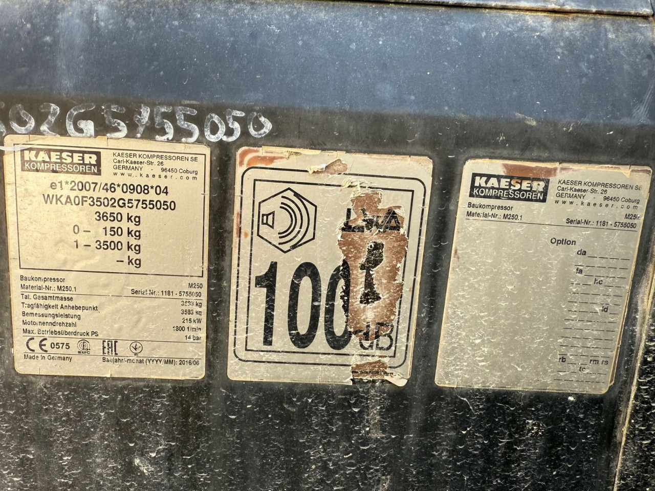 Kaeser M250 Kompressor, Anhänger trailer, 14bar - Luchtcompressor: afbeelding 3 Kaeser M250 Kompressor, Anhänger trailer, 14bar - Luchtcompressor: afbeelding 3