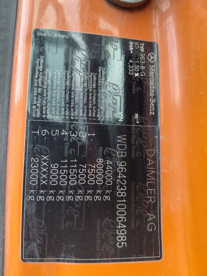 Leasing  Mercedes-Benz Arocs 4451 10x4, E6, Meiller Dumper, Retarder Mercedes-Benz Arocs 4451 10x4, E6, Meiller Dumper, Retarder: afbeelding 17