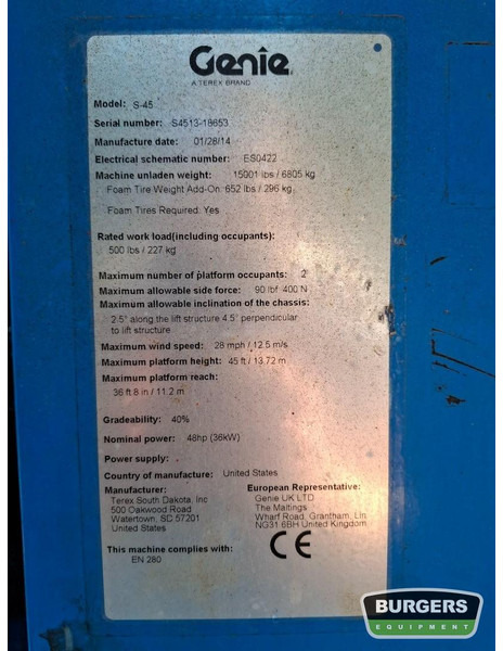 Hoogwerker Genie S45: afbeelding 7 Hoogwerker Genie S45: afbeelding 7