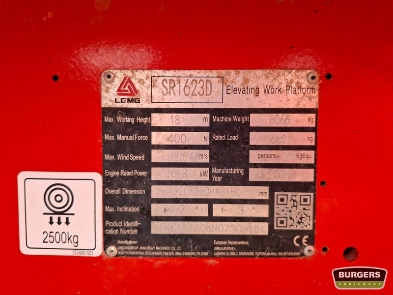 LGMG SR1623D (SR5390D) - Schaarlift: afbeelding 5 LGMG SR1623D (SR5390D) - Schaarlift: afbeelding 5