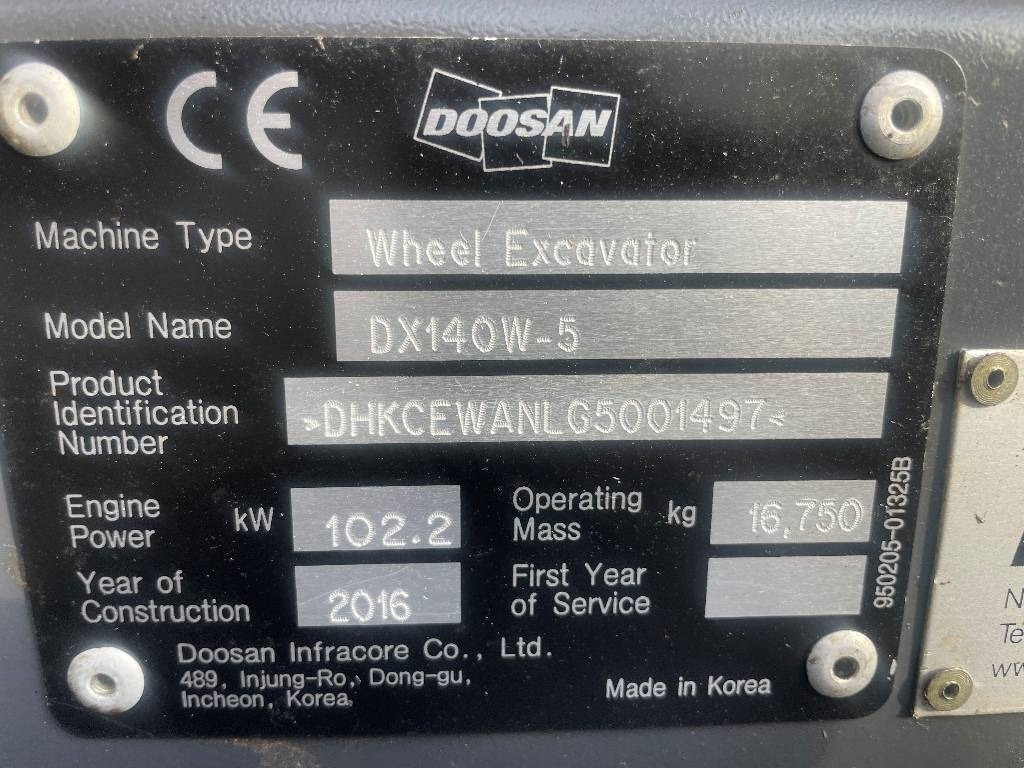 Doosan DX 140 W-5 Dismantled: only spare parts - Mobiele graafmachine: afbeelding 5 Doosan DX 140 W-5 Dismantled: only spare parts - Mobiele graafmachine: afbeelding 5