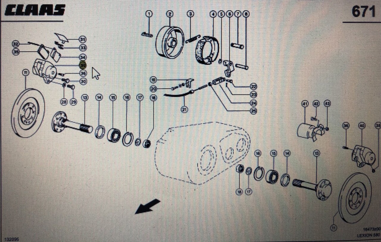 00 0769 497 1/zacisk hamulca-wspornik pierścienia/ Lexion 580 465 530-510 600 Tucano 330-320 - Remklauw voor Maaidorser: afbeelding 1 00 0769 497 1/zacisk hamulca-wspornik pierścienia/ Lexion 580 465 530-510 600 Tucano 330-320 - Remklauw voor Maaidorser: afbeelding 1
