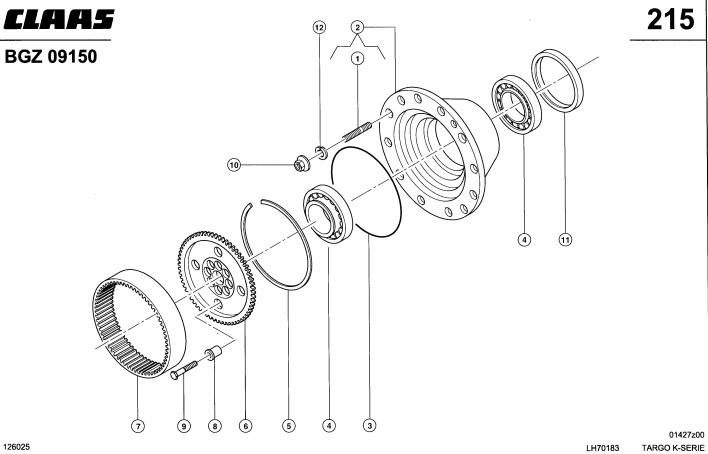 CLAAS Targo K70 Piasta Tylna Koła Kompletna 0011712880 6000103366 6000103357 - Naaf voor Landbouwmachine: afbeelding 2 CLAAS Targo K70 Piasta Tylna Koła Kompletna 0011712880 6000103366 6000103357 - Naaf voor Landbouwmachine: afbeelding 2