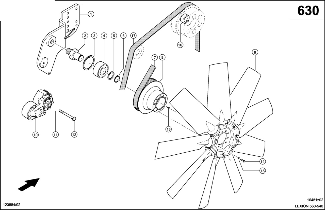 Claas Lexion 560 ROTOR 0007964420 (Napęd wentylatora) - Ventilator voor Maaidorser: afbeelding 1 Claas Lexion 560 ROTOR 0007964420 (Napęd wentylatora) - Ventilator voor Maaidorser: afbeelding 1