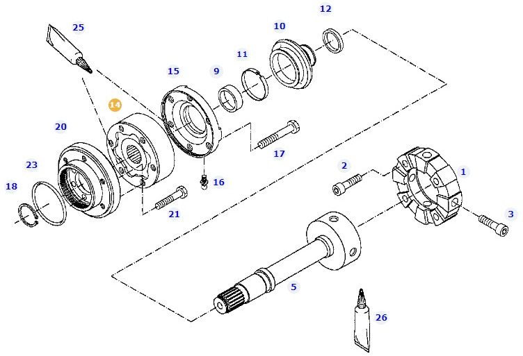 Fendt 414 Vario - przedni WOM - wał napędowy 716150200350 - Aandrijfas voor Landbouwmachine: afbeelding 1 Fendt 414 Vario - przedni WOM - wał napędowy 716150200350 - Aandrijfas voor Landbouwmachine: afbeelding 1